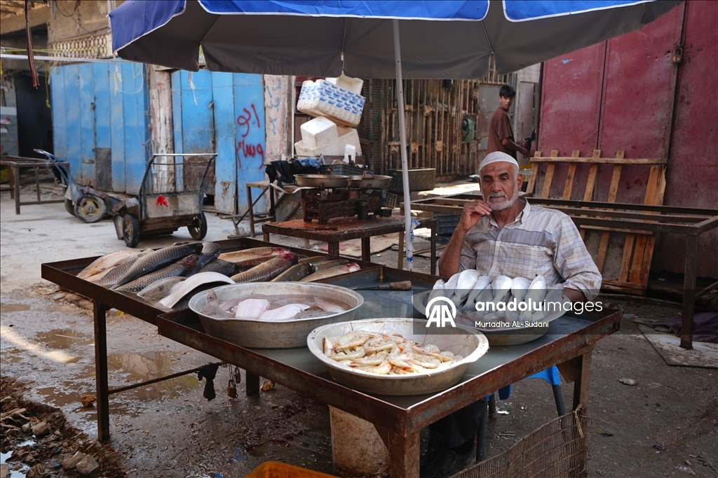 Basra'da balık pazarı