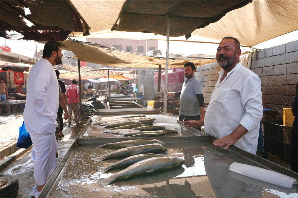 Basra'da balık pazarı