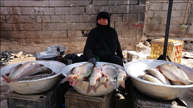 Basra'da balık pazarı