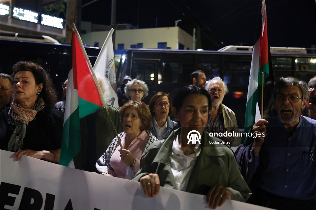 В Греции прошла акция в поддержку Палестины