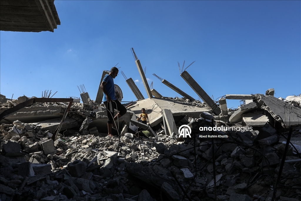 Ateşkesin ardından Han Yunus kentindeki yıkım görüntülendi