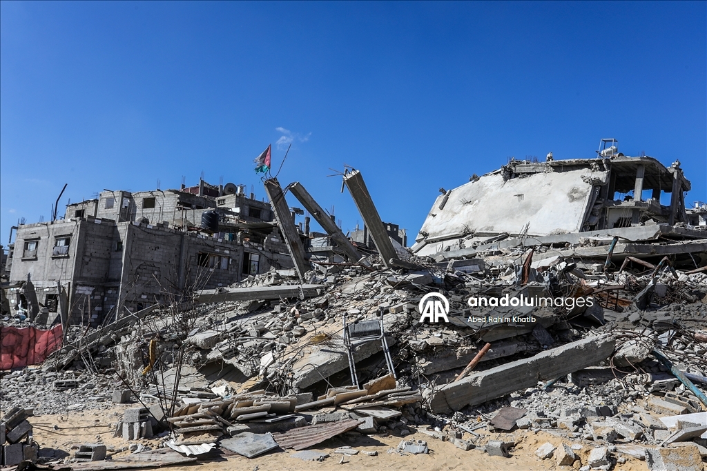 Ateşkesin ardından Han Yunus kentindeki yıkım görüntülendi
