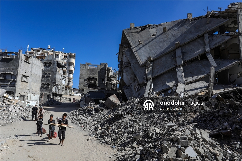 Ateşkesin ardından Han Yunus kentindeki yıkım görüntülendi