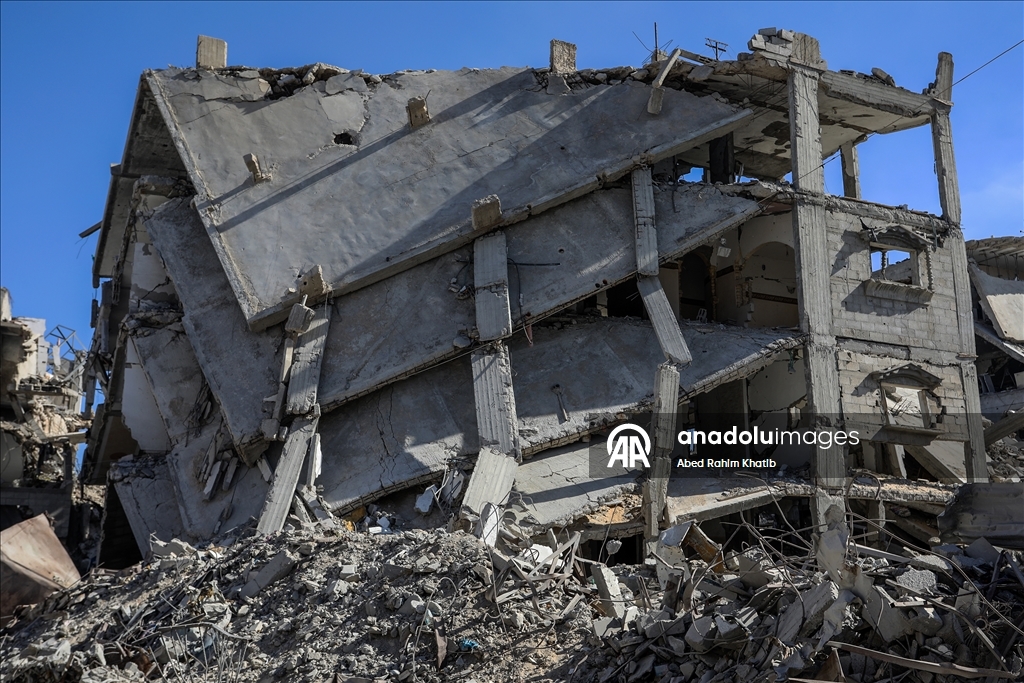 Ateşkesin ardından Han Yunus kentindeki yıkım görüntülendi