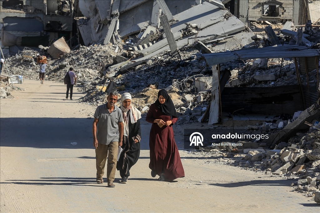 Ateşkesin ardından Han Yunus kentindeki yıkım görüntülendi