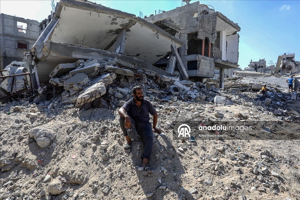 Ateşkesin ardından Han Yunus kentindeki yıkım görüntülendi