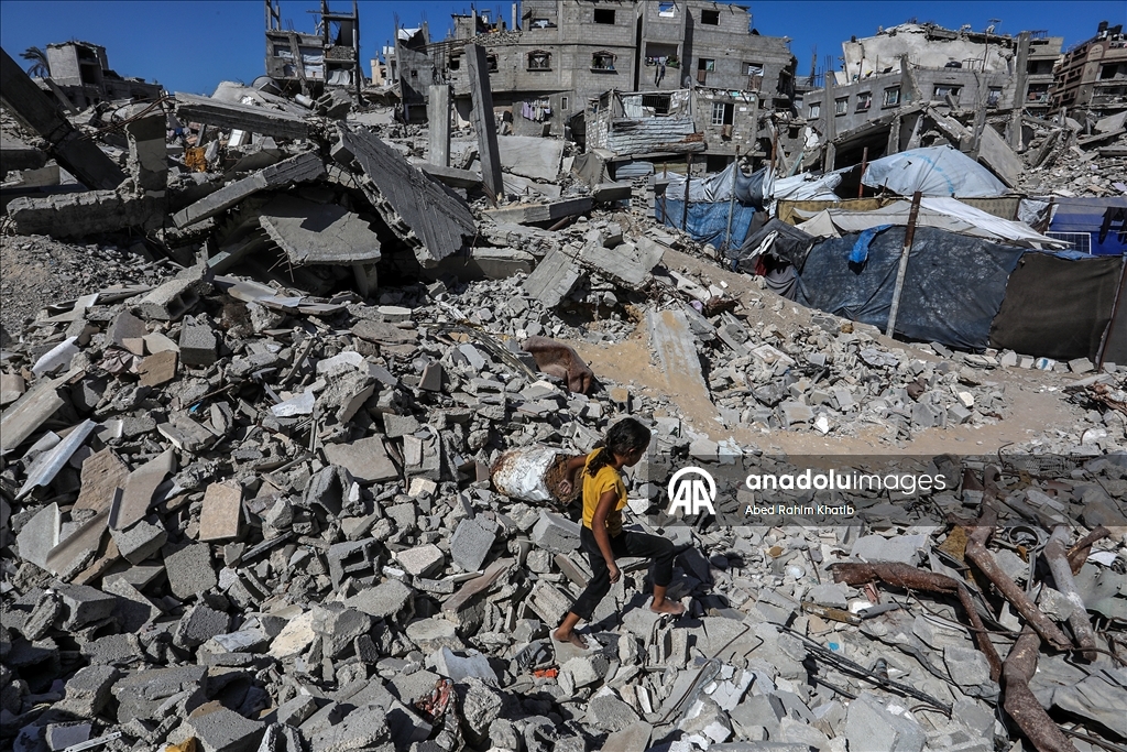 Ateşkesin ardından Han Yunus kentindeki yıkım görüntülendi