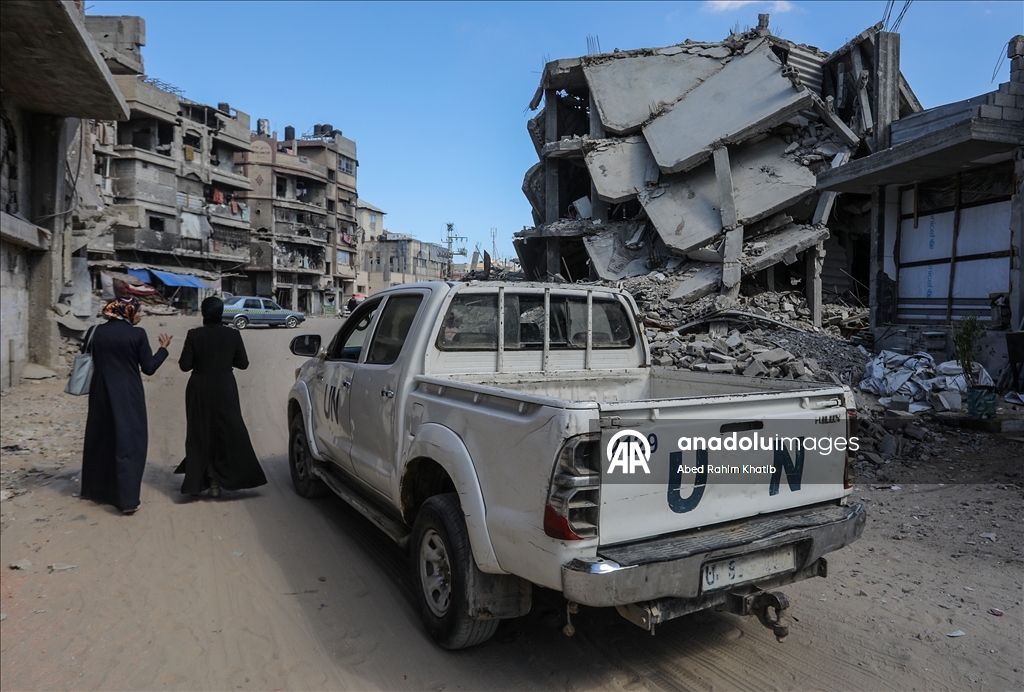 Ateşkesin ardından Han Yunus kentindeki yıkım görüntülendi