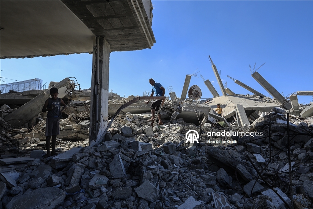 Ateşkesin ardından Han Yunus kentindeki yıkım görüntülendi