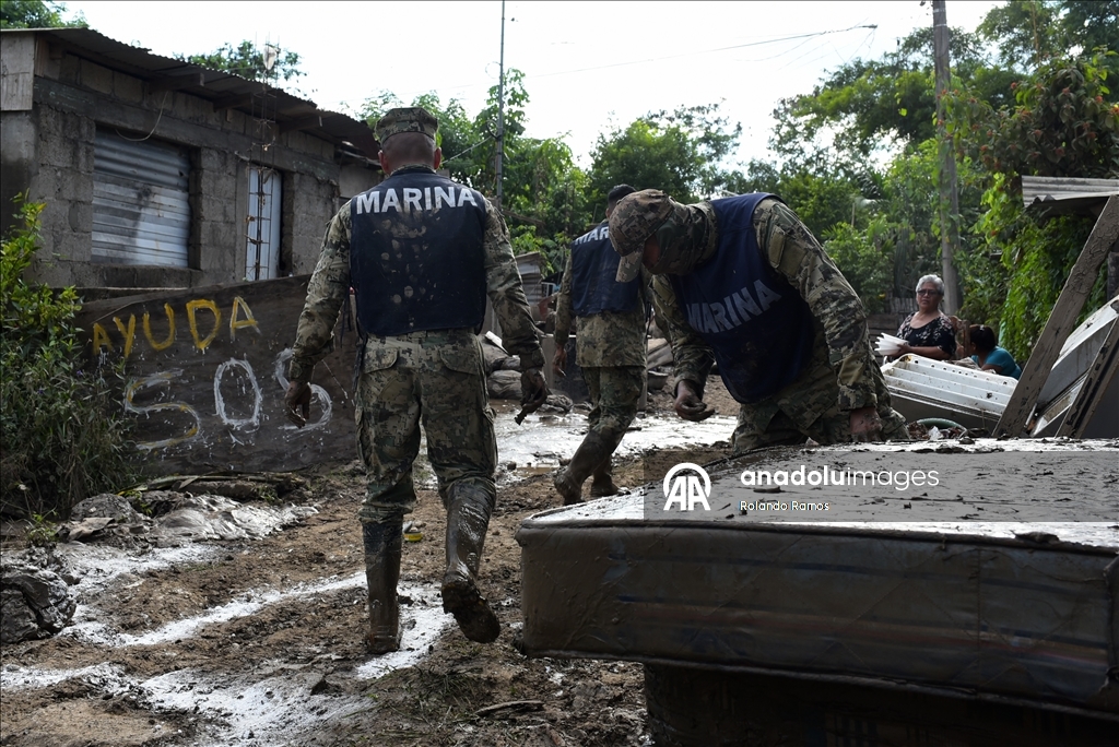 Aftermath of torrential rains in Poza Rica, Mexico