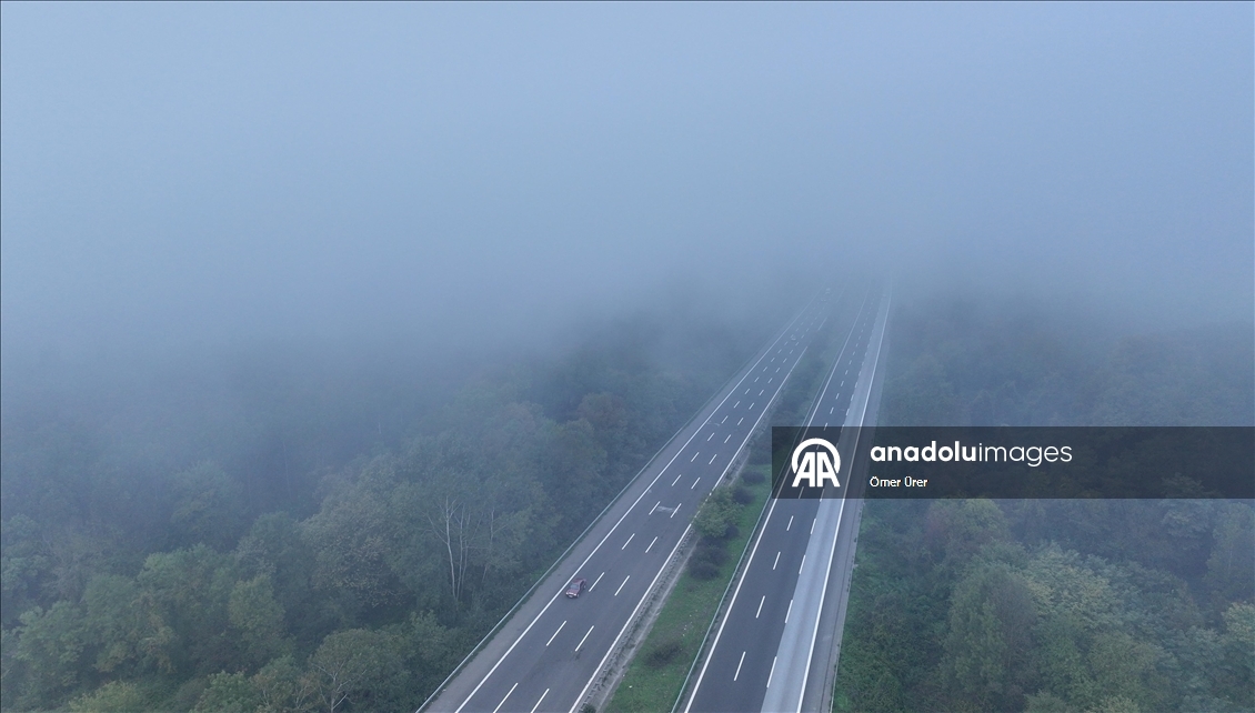 Fog settles over in Tukiye’s Duzce