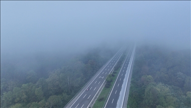 Fog settles over in Tukiye’s Duzce