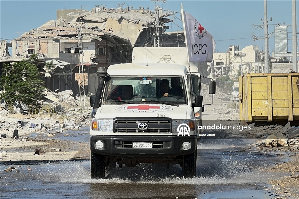 Israel hands over bodies of Palestinians to Red Cross for identification in Gaza