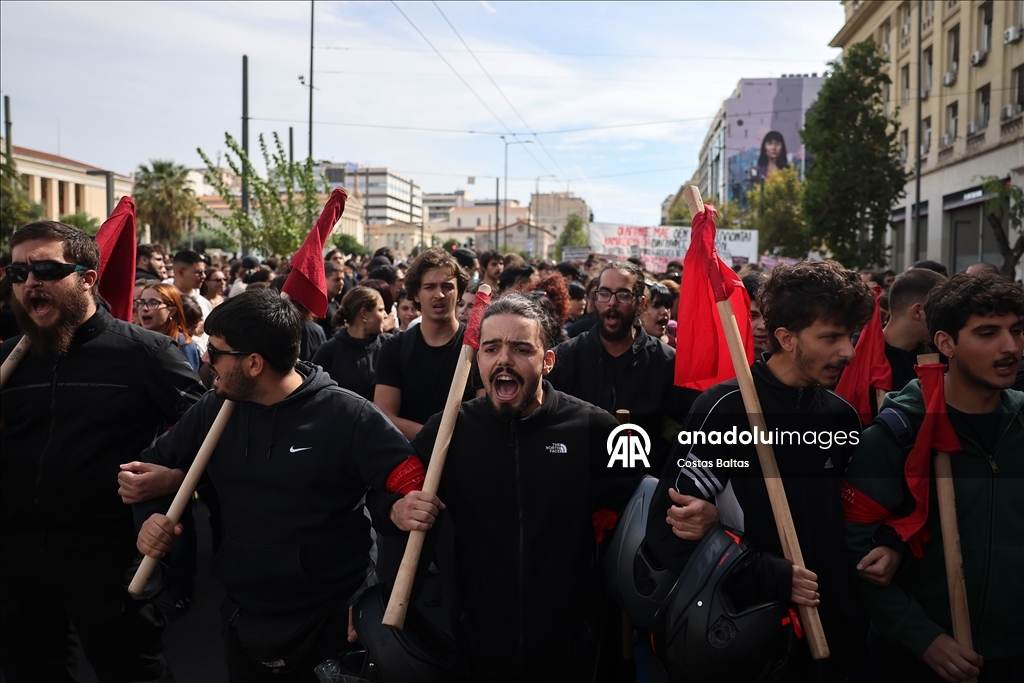 Акция протеста студентов в Греции