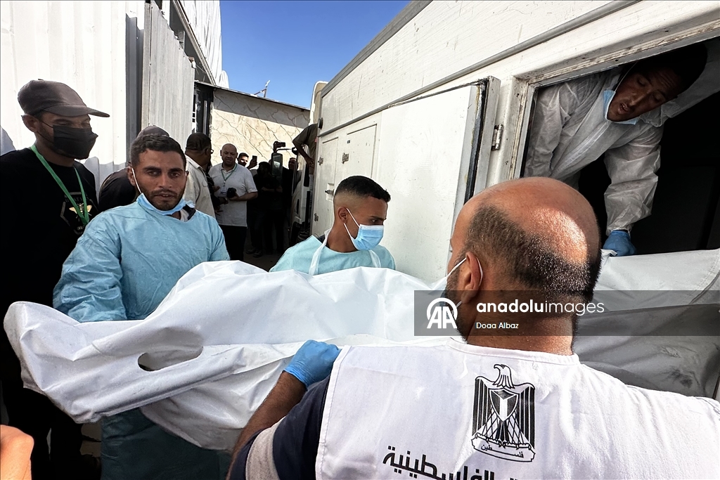 Israel hands over bodies of Palestinians to Red Cross for identification in Gaza