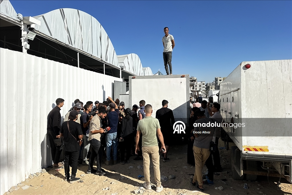 Israel hands over bodies of Palestinians to Red Cross for identification in Gaza