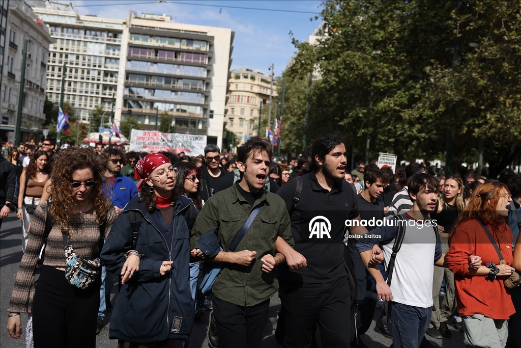 Акция протеста студентов в Греции
