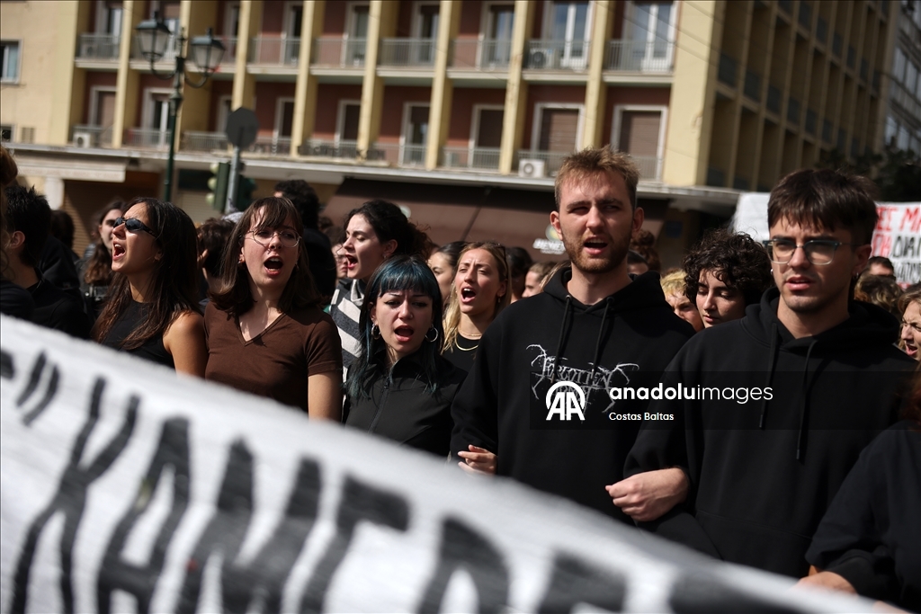 Акция протеста студентов в Греции