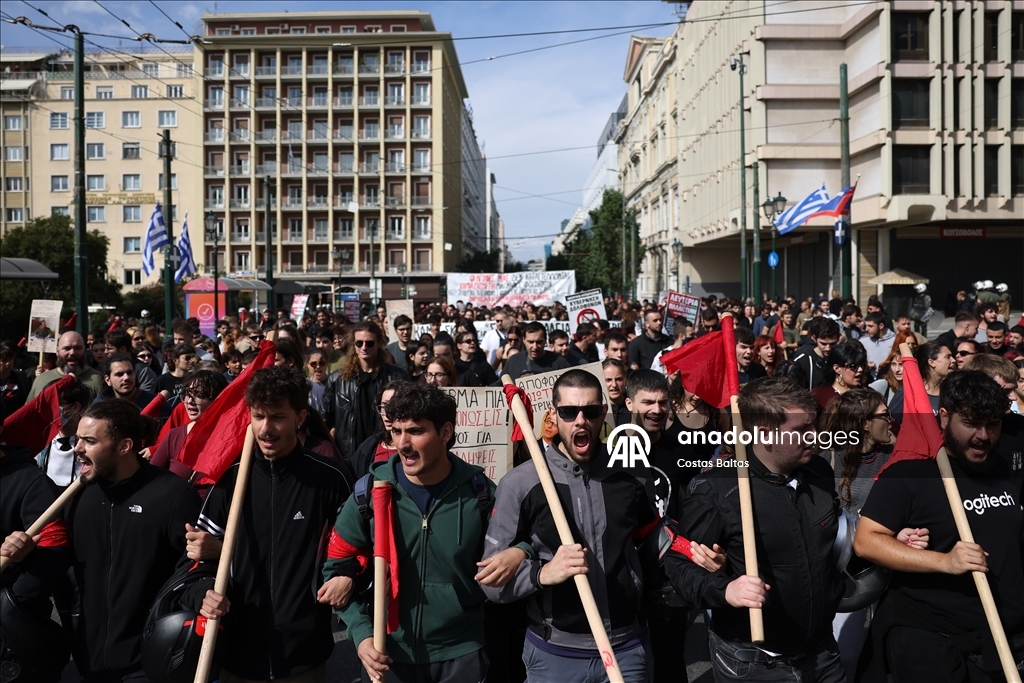 Акция протеста студентов в Греции