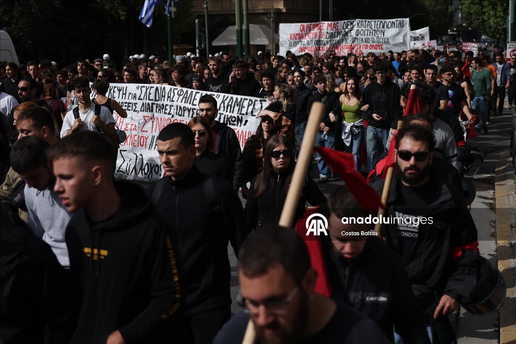 Акция протеста студентов в Греции