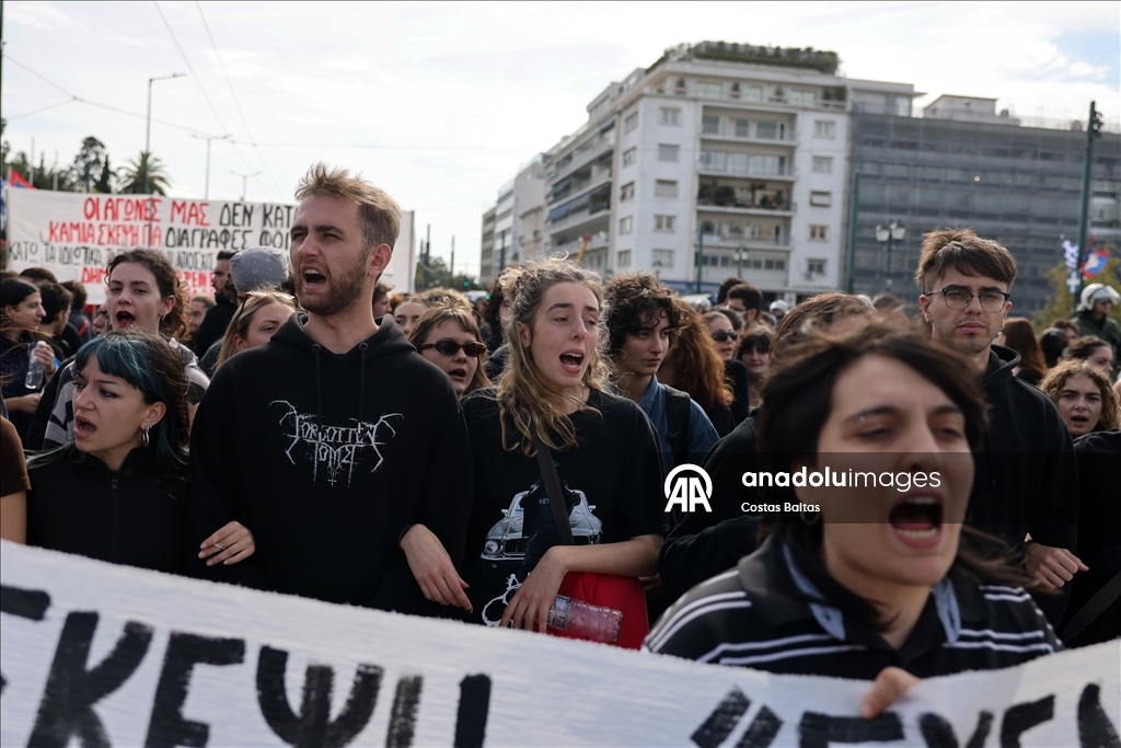Акция протеста студентов в Греции