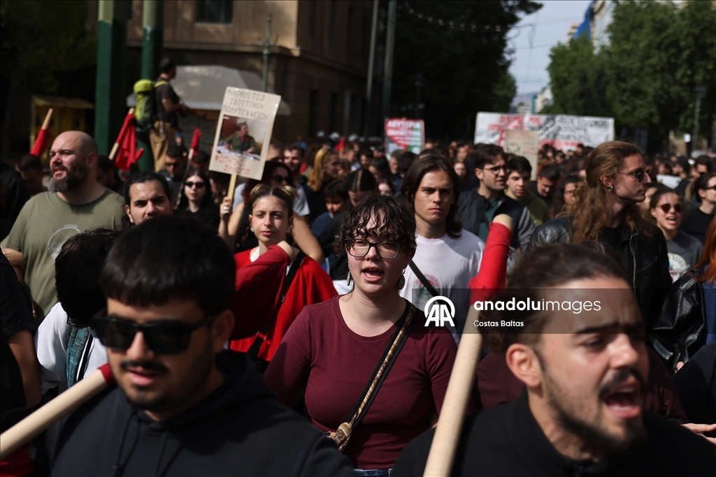 Акция протеста студентов в Греции