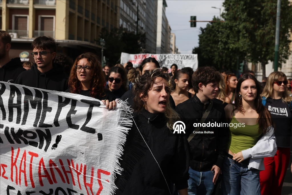 Акция протеста студентов в Греции
