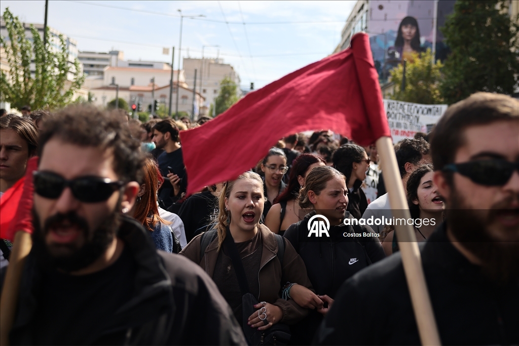 Акция протеста студентов в Греции