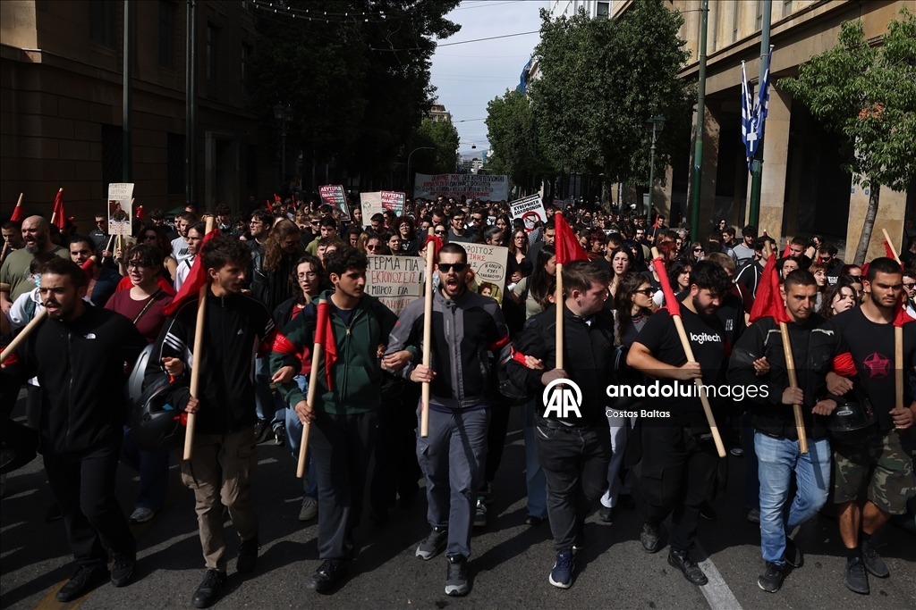 Акция протеста студентов в Греции