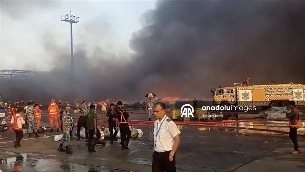 Fire breaks out at Bangladesh's main international airport, suspending flight operations