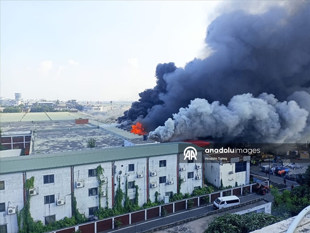 Fire breaks out at Bangladesh's main international airport, suspending flight operations