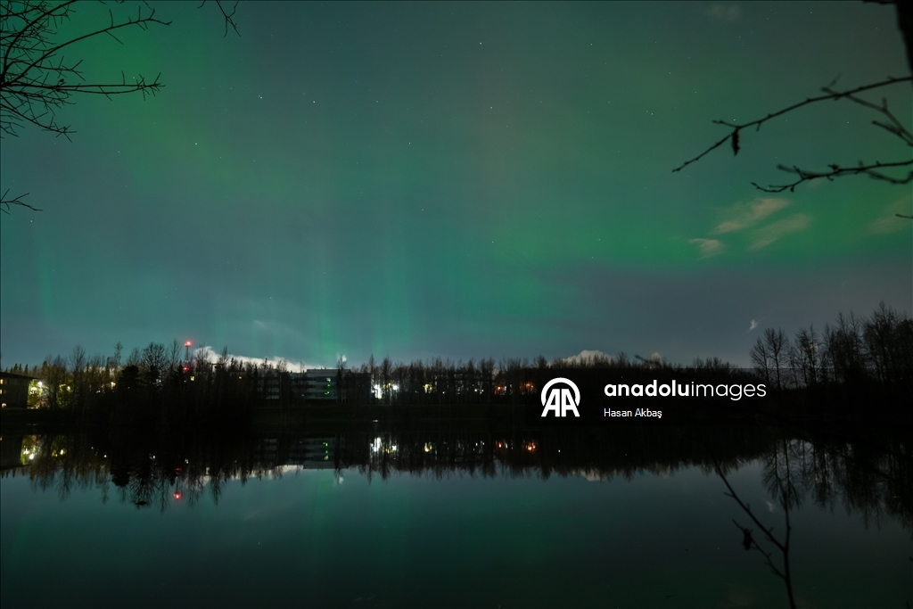 Alaska'nın Anchorage şehrinde kuzey ışıkları görüldü