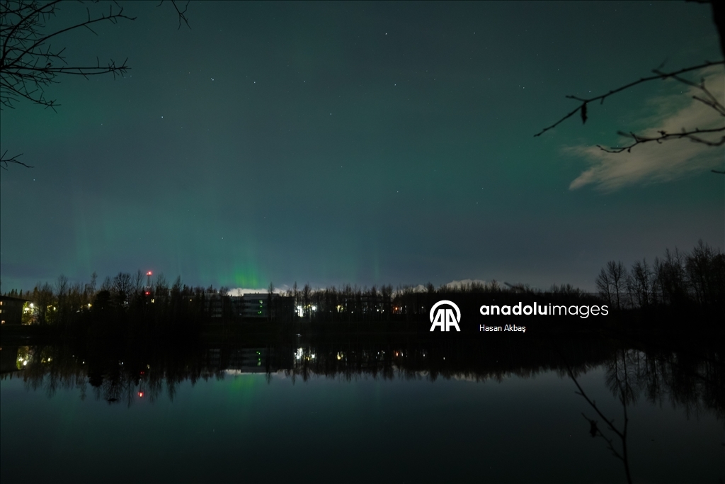 Alaska'nın Anchorage şehrinde kuzey ışıkları görüldü