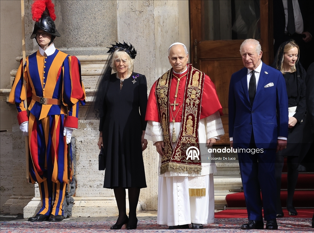 King Charles III and Queen Camilla at the Vatican