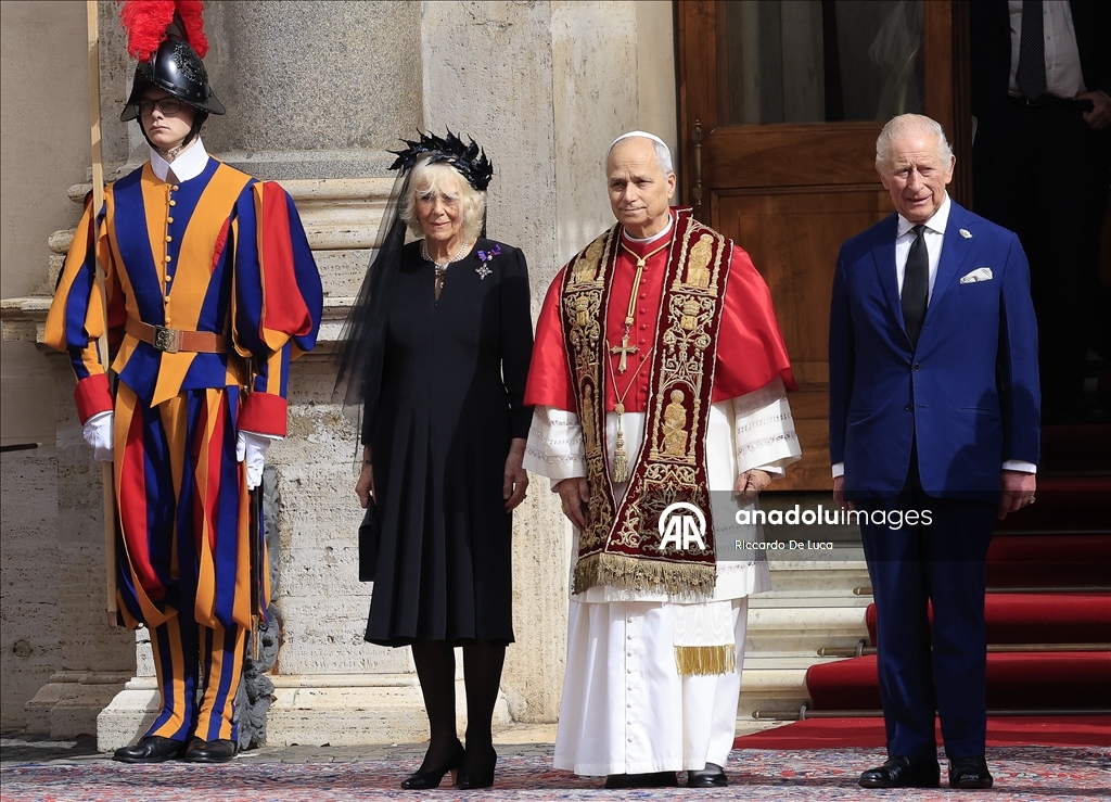 King Charles III and Queen Camilla at the Vatican