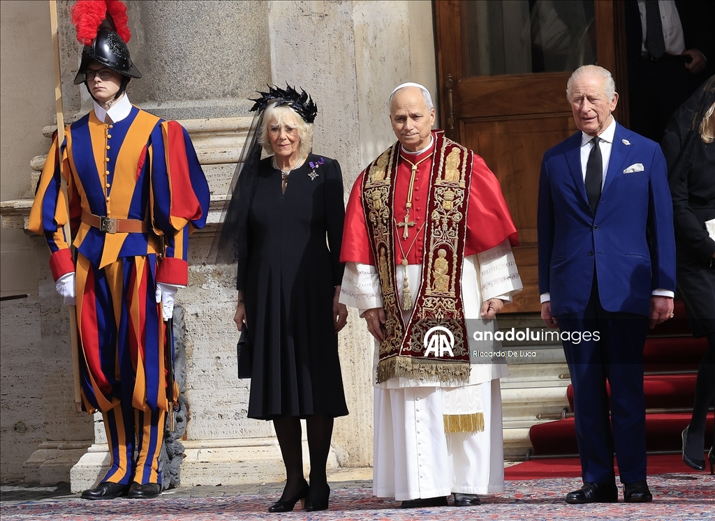 King Charles III and Queen Camilla at the Vatican