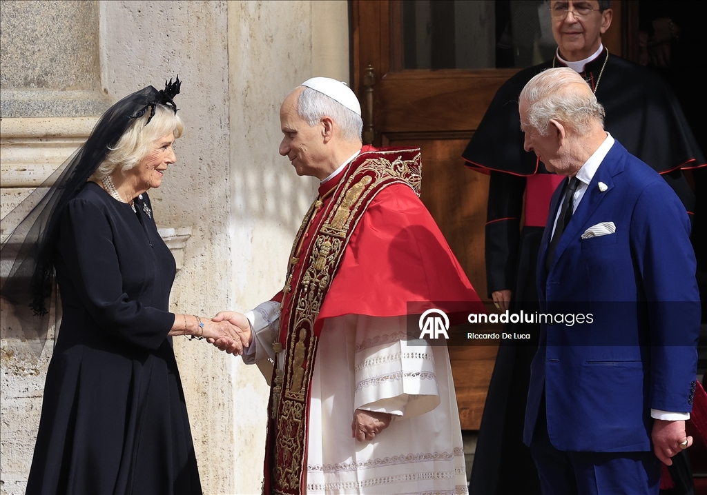 King Charles III and Queen Camilla at the Vatican