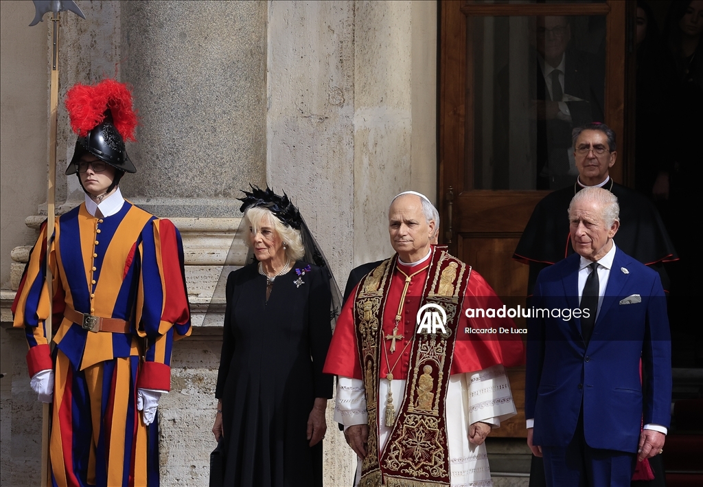 King Charles III and Queen Camilla at the Vatican