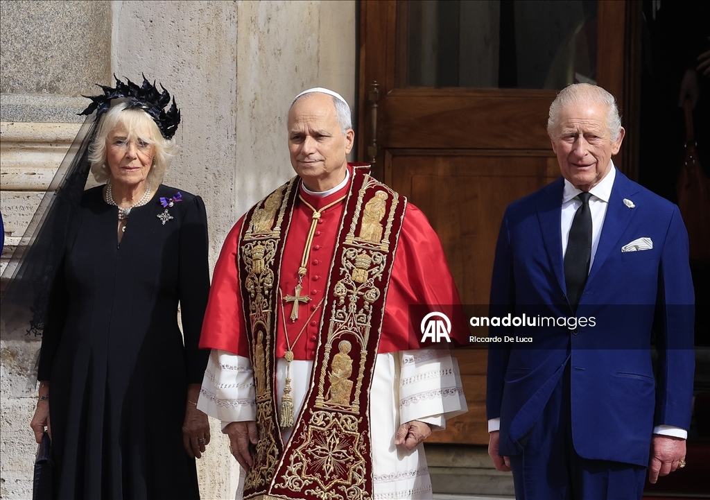 King Charles III and Queen Camilla at the Vatican
