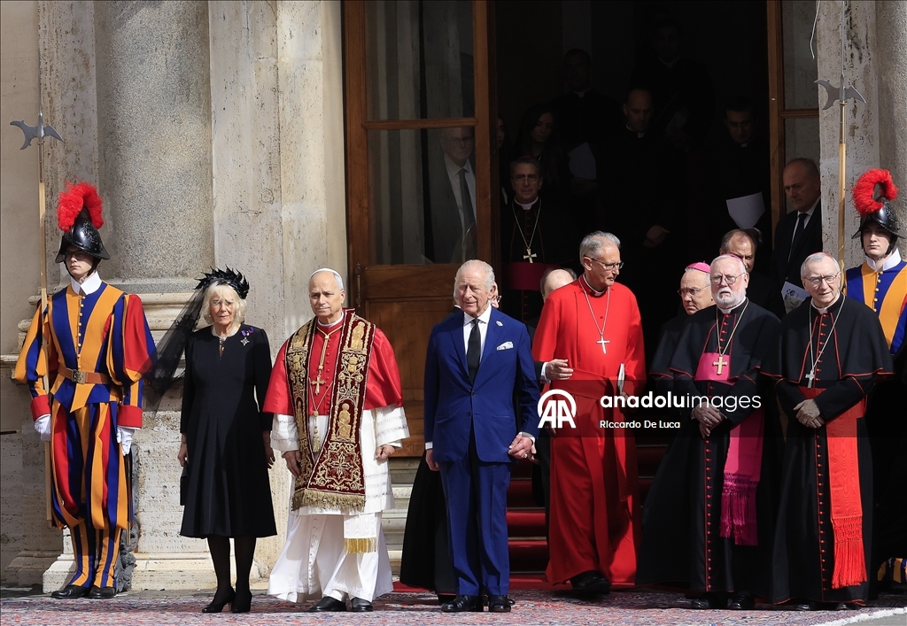 King Charles III and Queen Camilla at the Vatican
