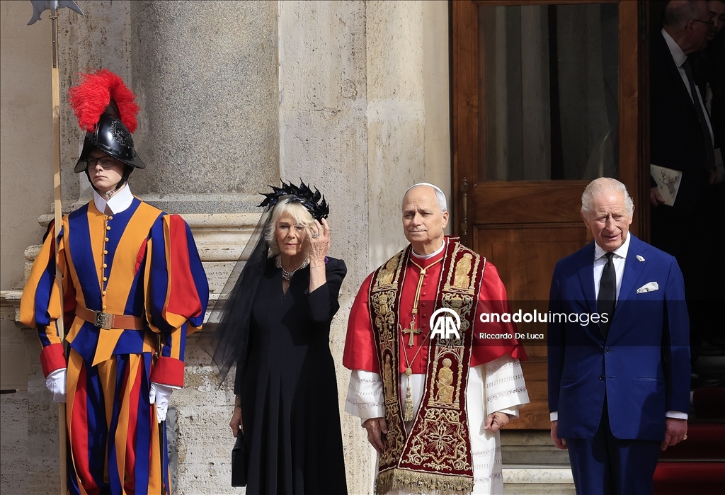 King Charles III and Queen Camilla at the Vatican