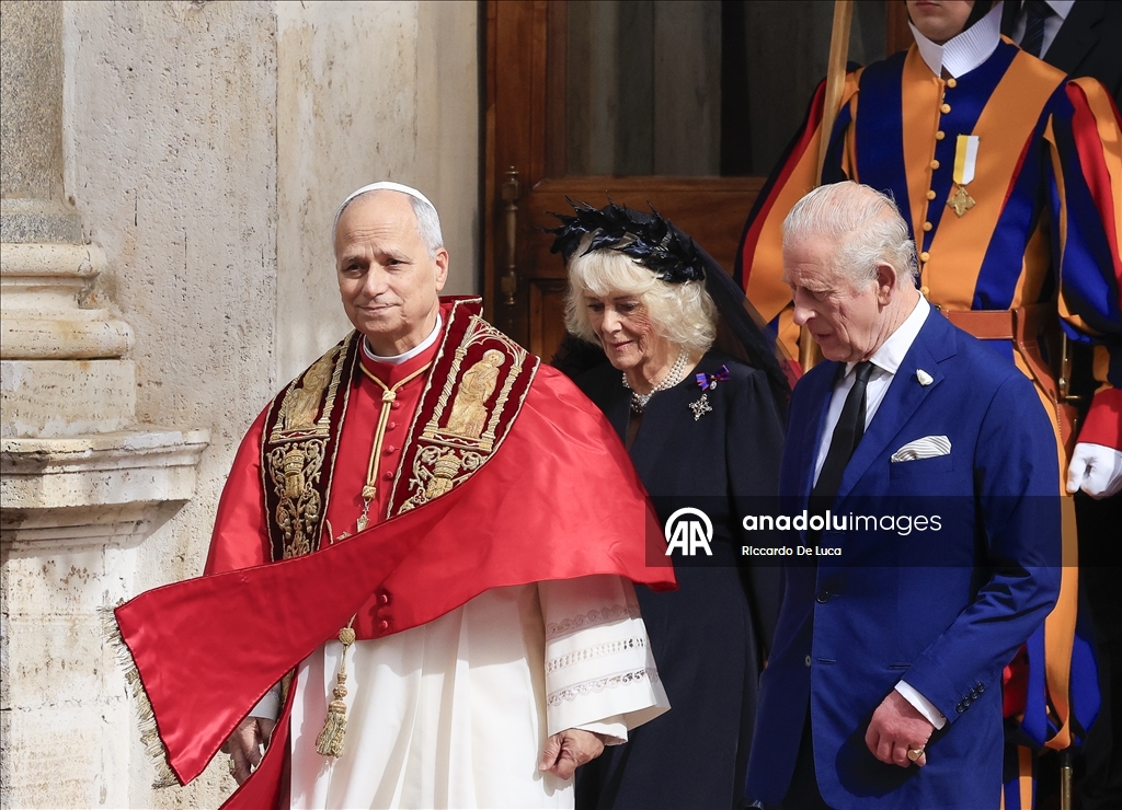 King Charles III and Queen Camilla at the Vatican
