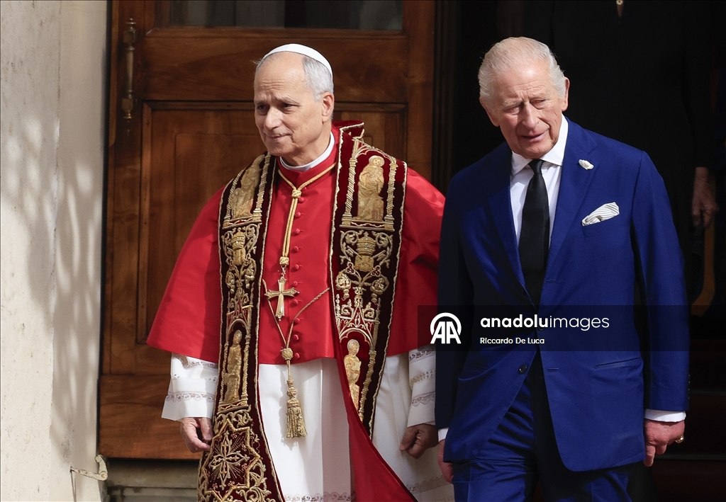 King Charles III and Queen Camilla at the Vatican