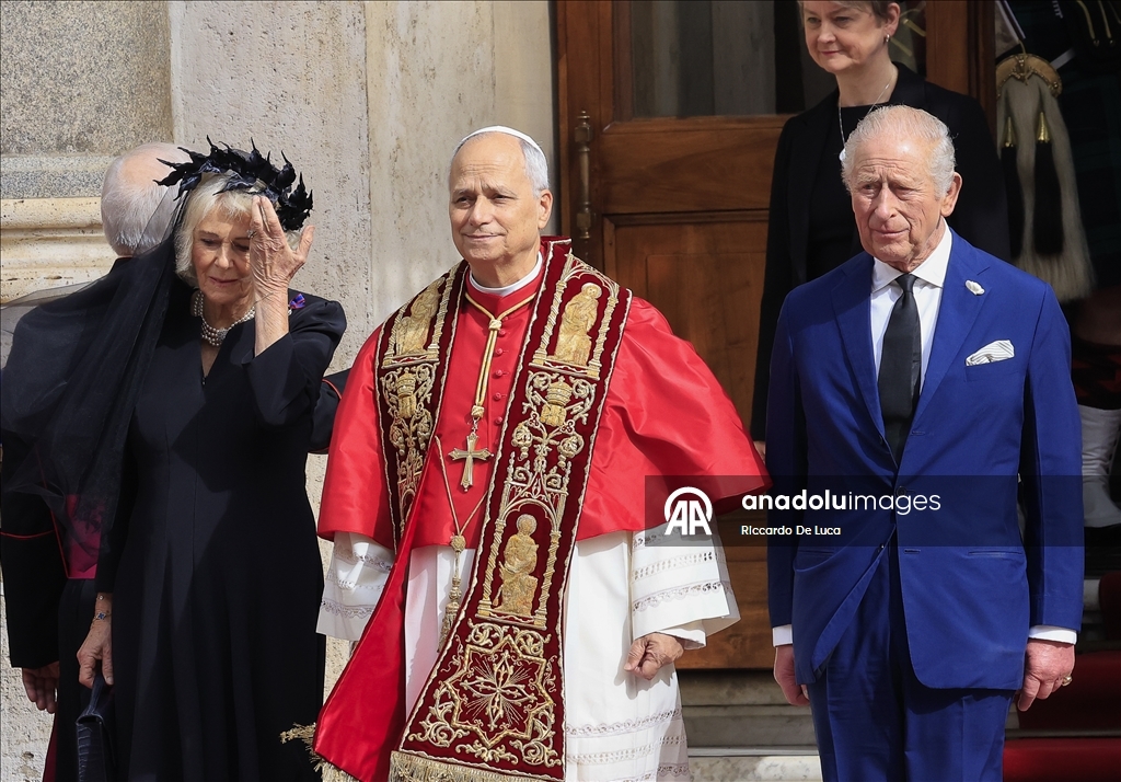 King Charles III and Queen Camilla at the Vatican