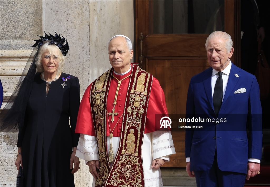 King Charles III and Queen Camilla at the Vatican