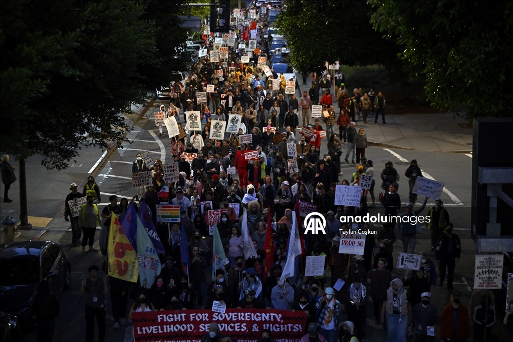 Anti-ICE protest in San Francisco, California