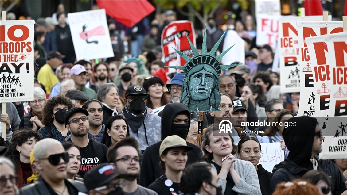 Anti-ICE protest in San Francisco, California