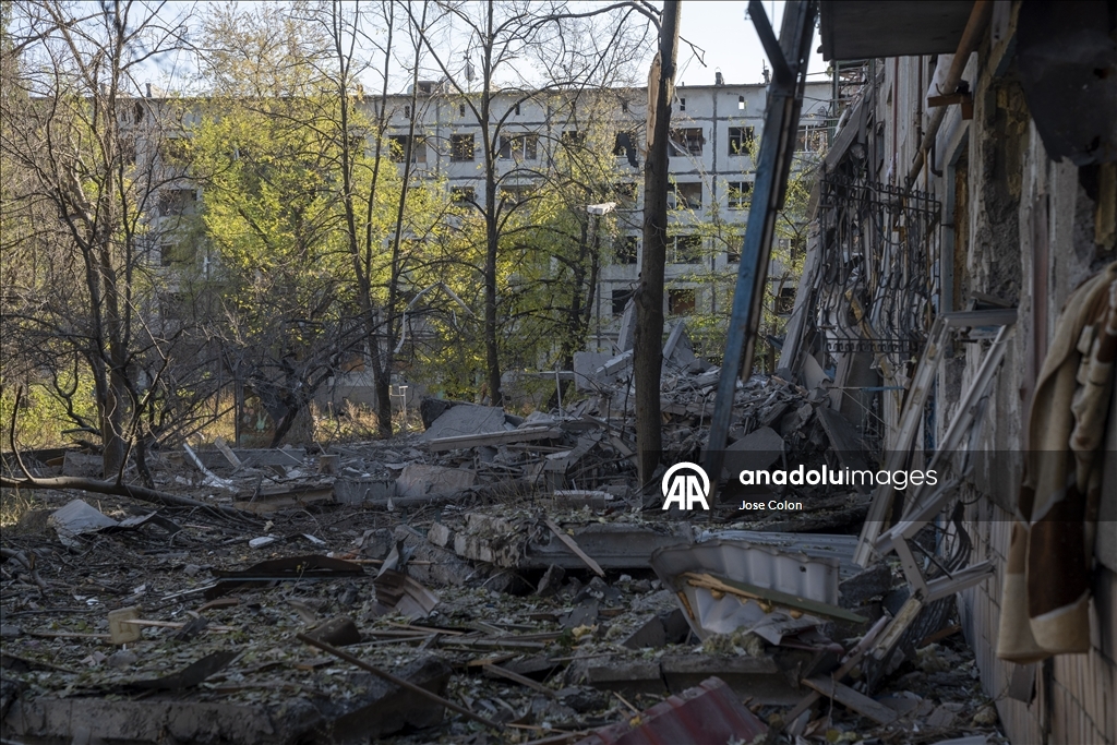 Rus saldırılarında Kostiantynivka kentinde yıkım yaşandı