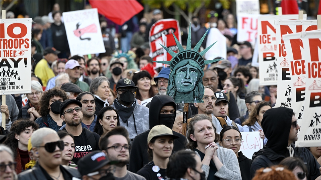 Anti-ICE protest in San Francisco, California