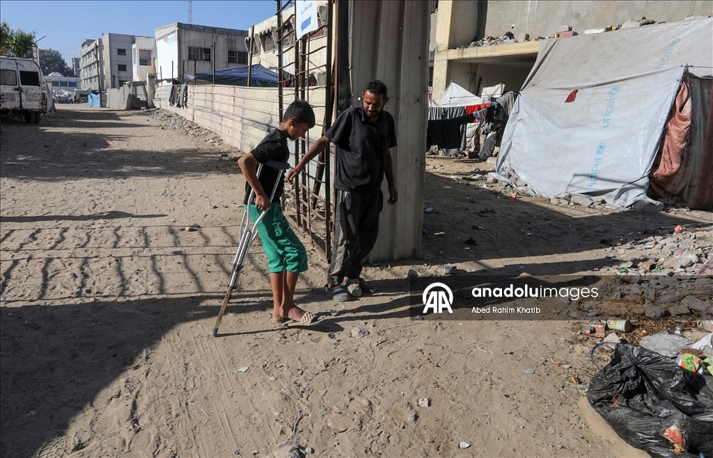 Han Yunus’ta yaralı Filistinliler tedavi için yardım bekliyor